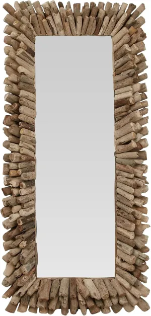 Creative Co-Op Large Rectangle Driftwood Framed Mirror