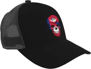 Creative Nepal Patriot Skull National Flag Baseball Cap Men's Baseball Hat Women's Mesh Back Hat Trucker Hat Easy Dry Breathable Adjustable Hat