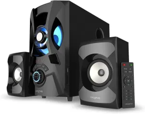 Creative SBS E2900, 2.1 Powerful Speaker System with Far-Field Drivers, Front-Firing Subwoofer for Great Bass with 60W RMS and up to 120W Peak Power (Renewed)