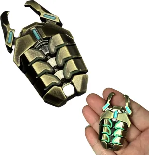 Creative Scarab EDC Fidget Toys Retro Zinc Alloy Push Fidget Slider Concentration Toys Cool Gadgets Relieve Stress (Luminous Style)