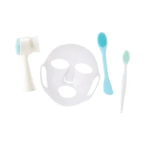 Cricket Pore Perfection Daily Face Cleansing Essential Tools Facial Brush Mask Tool Lip Scrubber Reusable Silicone Mask Set