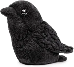 Crow Plush Keychain Toy - Cute Raven Stuffed Animal 5inch, Soft Plush Toy Crow Keyring Pendant Doll, Soft Little Raven Bird Plush Gift for Backpack Handbag Charms