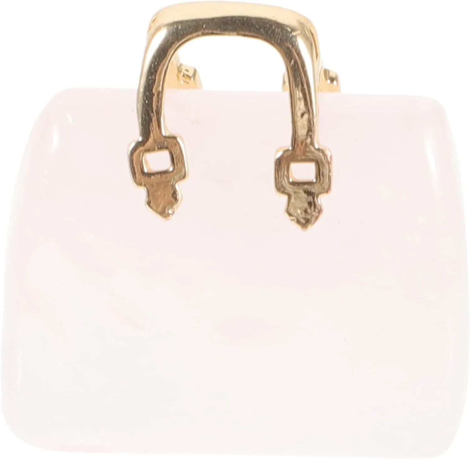 Crystal Handbag Ornament Natural Tabletop Figurine for Home Stylish Handbag Prop for Living Room Bedroom Kitchen and Party Decoration