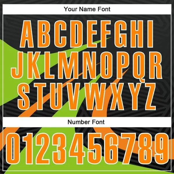 Customize Name,Custom Jersey, Polo Sport, Black Bay Orange-Neon Green 3D Bowling Geometric Shape Polo