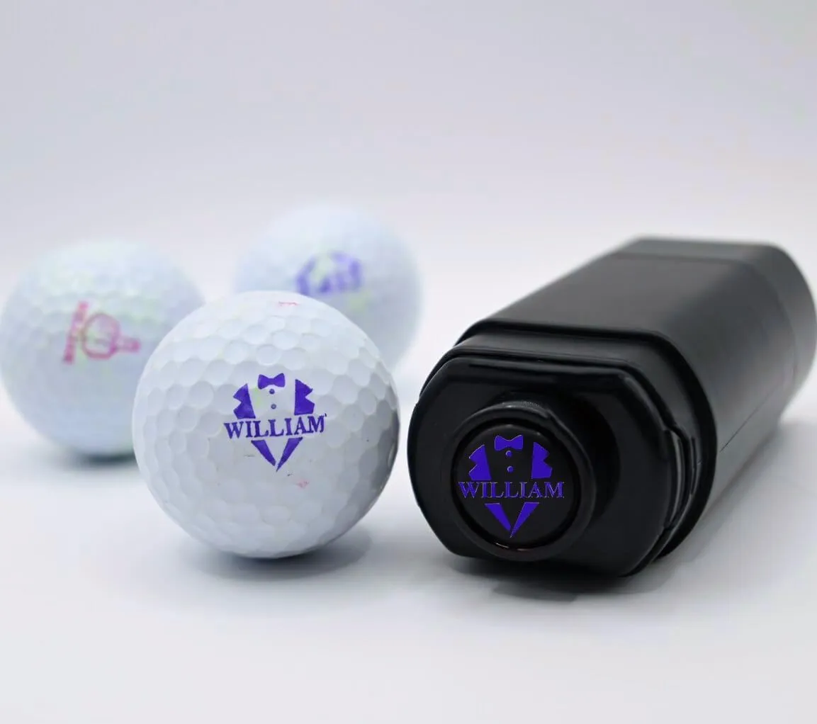 Customized Reusable Golf Ball Stamp, Personalized Detachable Dual-Head Golf Stamper for Personal Use, Self-Inking Alignment Tool, Unique Golf Line Marker, Achieve Accurate Marks