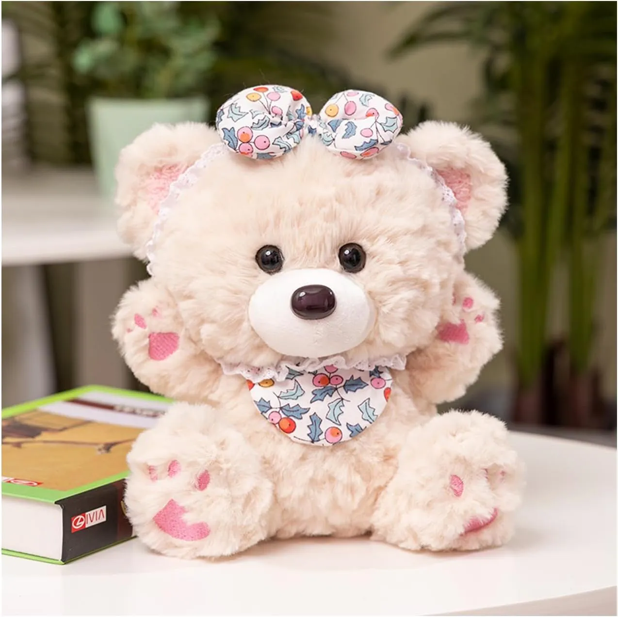 Cute Bear Plush Toy, Kawaii Stuffed Bears Plush with Bowknots, Cute Plush Teddy Bear, Stuffed Teddy Bears Plush for Kids Boys Girls Birthday Gift Ideas