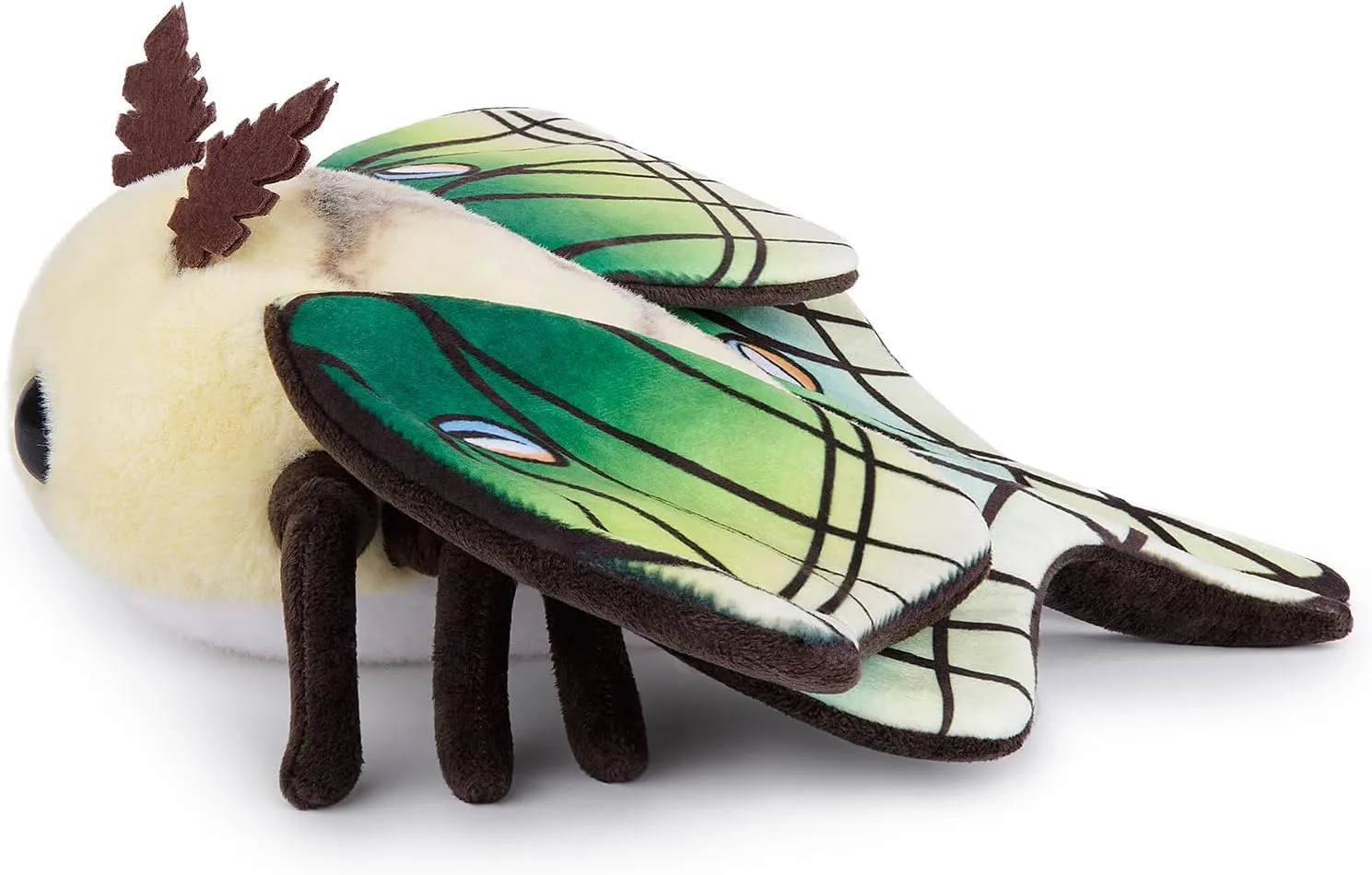 Cute Luna Moth Plush Toy, Moon Moth Stuffed Animals 11in, Handmade Big Mothman Insect Plushie Model Toy, Unique Plush Gift Collection for Kids