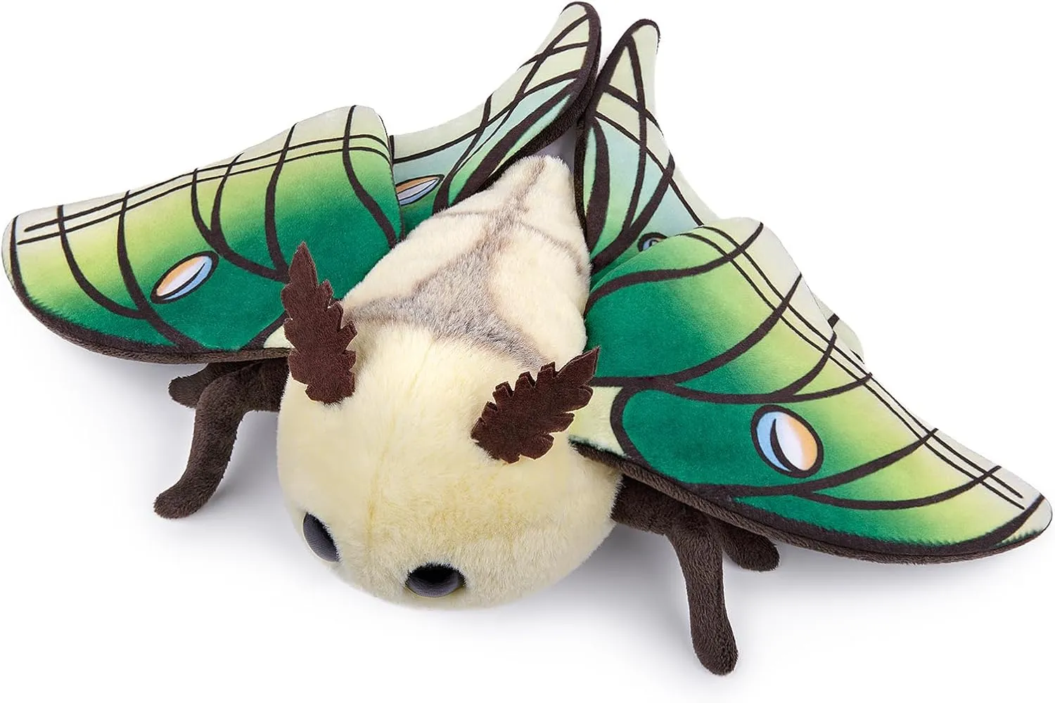 Cute Luna Moth Plush Toy, Moon Moth Stuffed Animals 11in, Handmade Big Mothman Insect Plushie Model Toy, Unique Plush Gift Collection for Kids