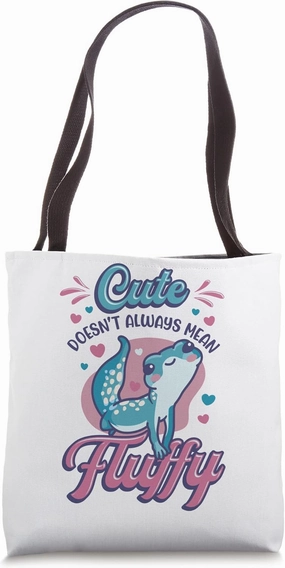 Cute Not Always Fluffy Reptile Lizard Lover Chameleon Tote Bag