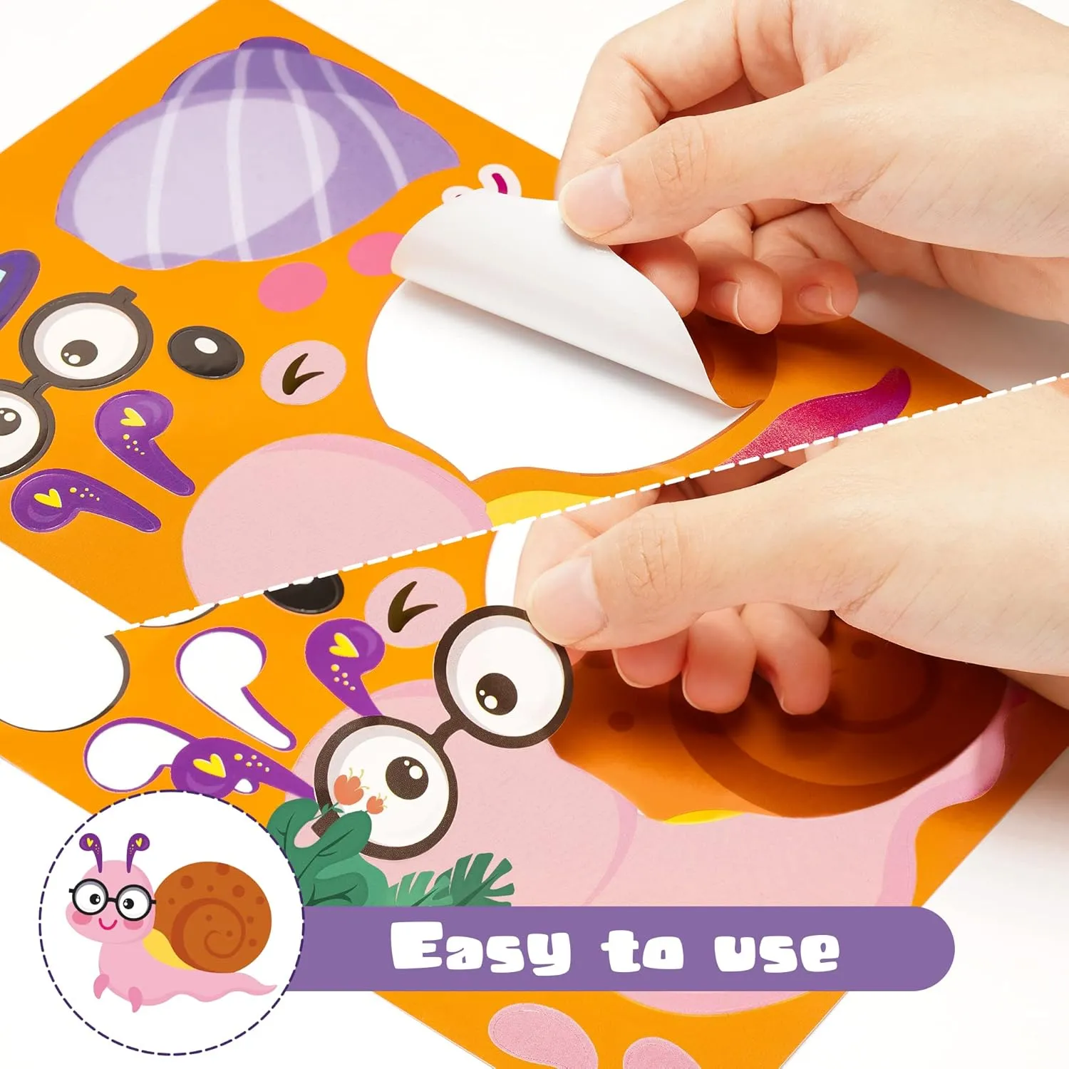 CY2SIDE 90pcs Insect Party Favors Stickers, Bugs Butterfly Beetle Bee Make a Face Stickers Games for Kid Activities, Spring Summer Time Mix and Match Make Your Own Reptile Face Sticker Sheets for Kids