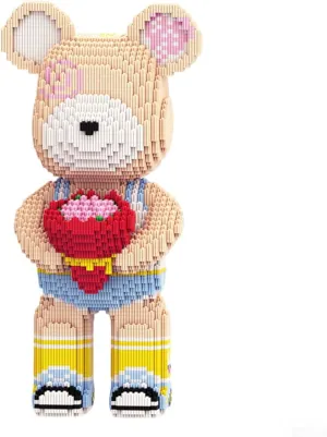 DAHONPA Animal Flower Love Bear Micro Building Blocks Set with Storage Drawer (7880 Pieces) Gift for Adults and Kids