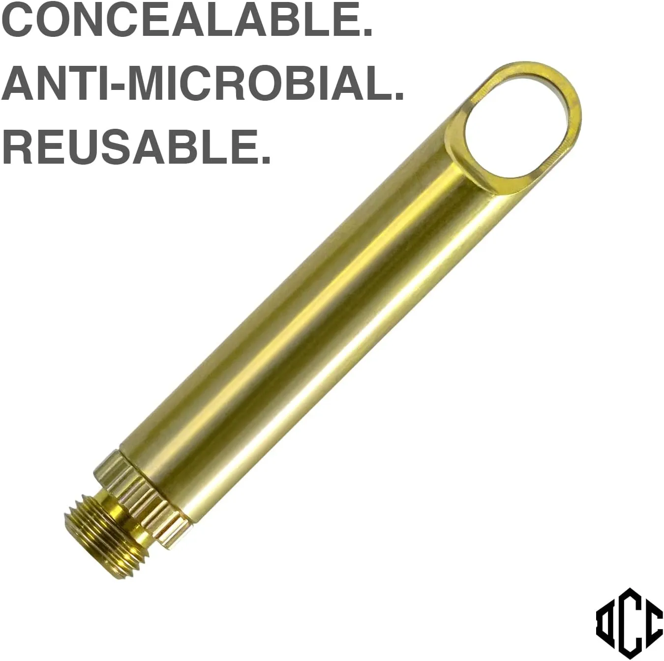 DAILYCARRYCO. TiPick Titanium Toothpick Holder - Portable Metal Travel Toothpick - Reusable EDC Micro Toothpick - Compact & Convenient - Carry On-the-Go - Titanium Construction, Citron