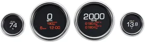 Dakota Digital MLX-8404 MLX Series 4 Gauges Set - Chrome