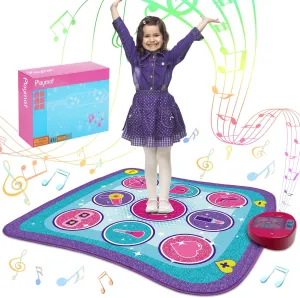 Dance Mat for kids, Dance Mixer Rhythm Step Play Mat, Electronic Dance Pad Game, Adjustable Volume, Dance Pad 7 Game Modes, 5 Challenge Levels, 9 Built-in Music, Holiday ideal gifts for girls
