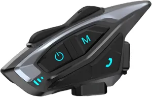 Daytona Helmets Bluetooth Motorcycle Headset - 8 Rider Helmet Bluetooth Intercom with CVC Noise Reduction, Radio, Hands-Free Calling - IP65 Waterproof Motorcycle Headset
