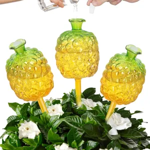 DDMY Plant Watering Globes, 270ML Large Capacity Self Watering Planter Insert for Indoor & Outdoor Plants Self Plant Watering Devices for Plant Lovers, Glass Watering Globes for Everyday Use (3 Pack)