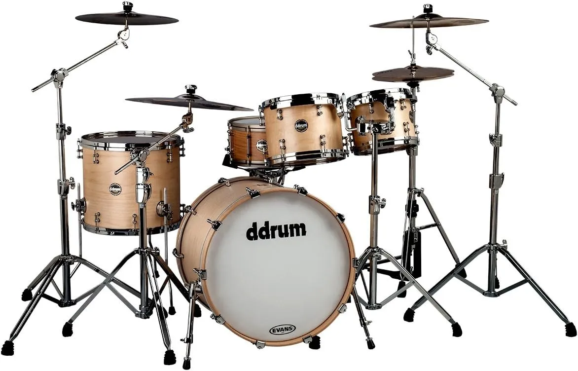 ddrum US STD 422 SN USA Maple Drum Set, 4 Piece Kit, Satin Natural