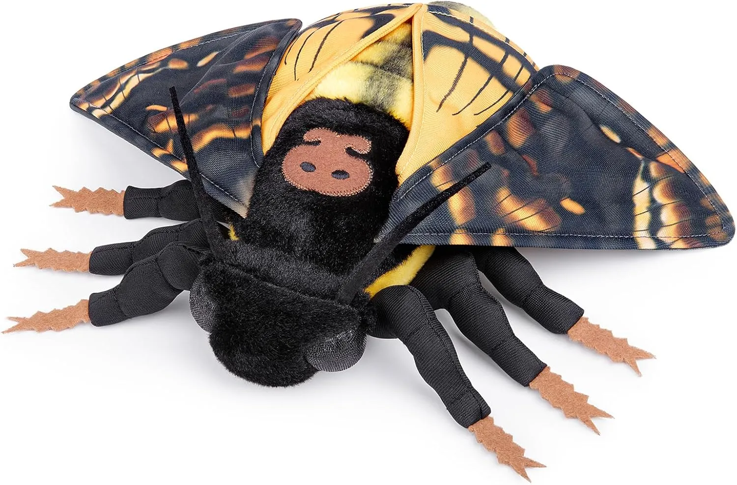 Death's-Head Hawkmoth Plush Toy, Lifelike Death Hawk Moth Stuffed Animals 11in, Realistic Soft Death Moth Plushie Model Toy, Unique Plush Gift Collection for Kids