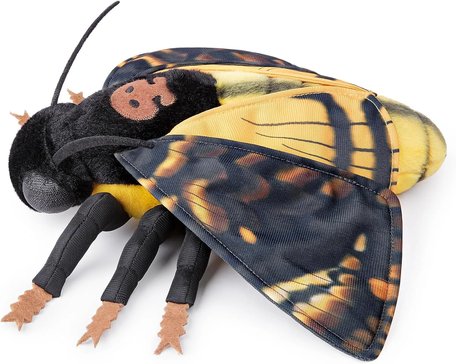 Death's-Head Hawkmoth Plush Toy, Lifelike Death Hawk Moth Stuffed Animals 11in, Realistic Soft Death Moth Plushie Model Toy, Unique Plush Gift Collection for Kids