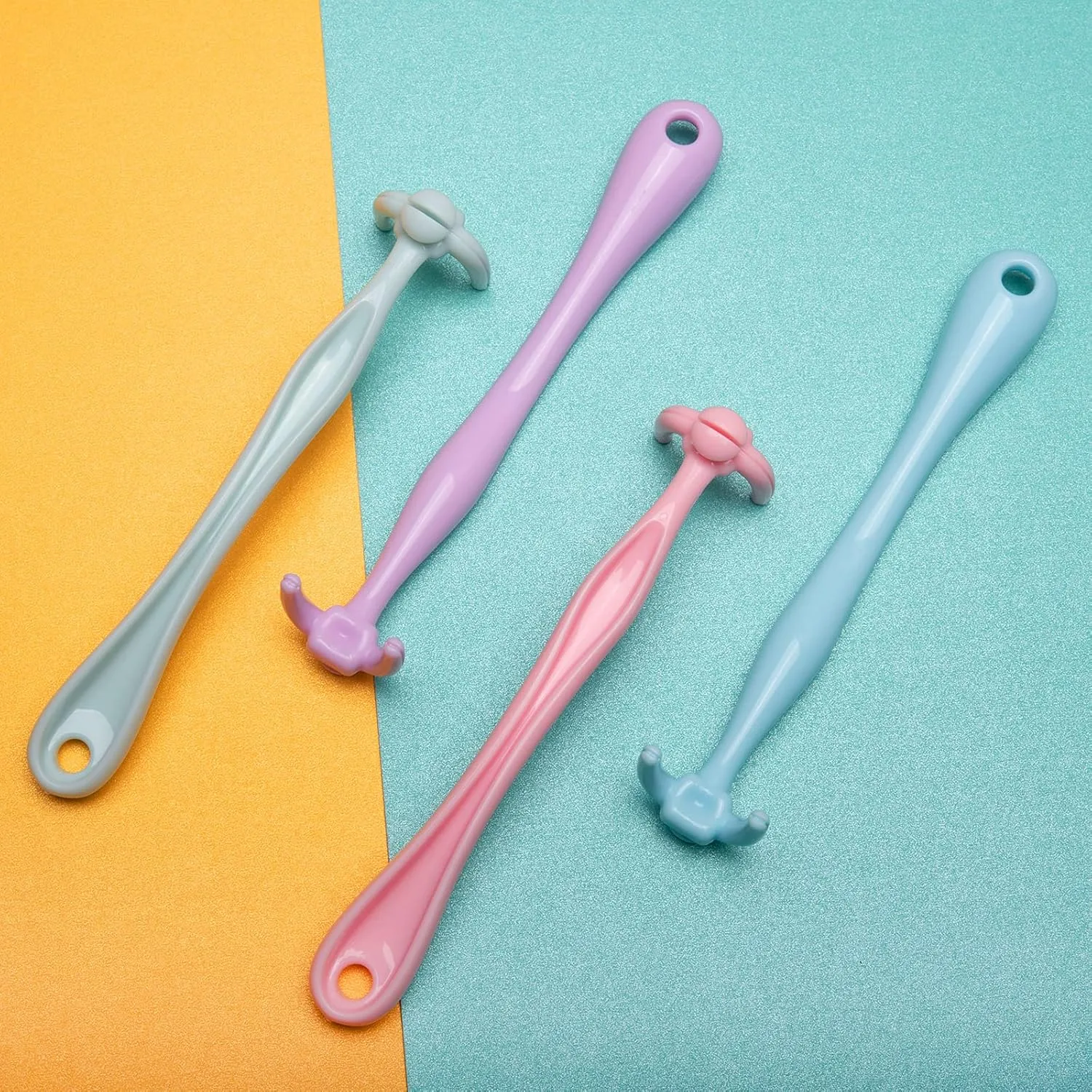Design Reusable Dental Floss Holder 3 Counts Interdental Cleaning Brush Tooth Handle floas Picks for Adults and Kids Compatible with Oral-B Glide Dental Floss