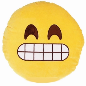 Desire Deluxe - Yellow Round Smile Cheese Emoticon Cushion