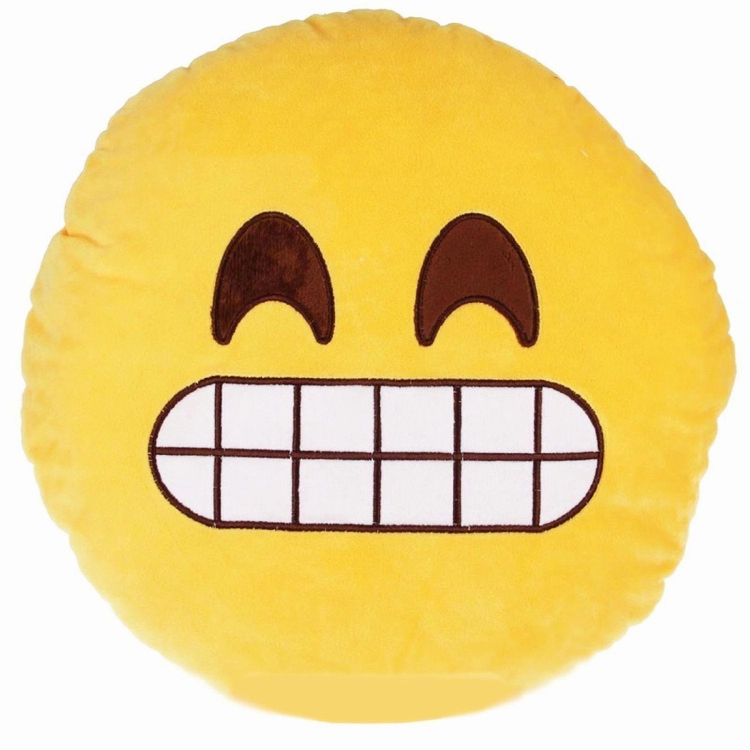 Desire Deluxe - Yellow Round Smile Cheese Emoticon Cushion