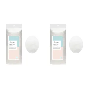 Diane Multi-Layer Cotton Ovals, 100 Count, 100% Pure Cotton, Premium, Hypoallergenic, Biodegradable, Strong and Durable Makeup and Nail Polish Removal Wipes (Pack of 2)
