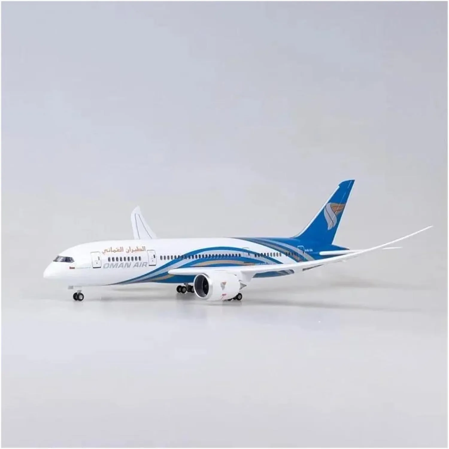 Diecast Plane Model 1：130 Scale for B787 Diecast Resin Plane Model with Light and Wheel Decorative Souvenirs (No Light)