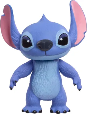 Disney Stitch Live-Action Larger Than Life 14-inch Vinyl Figure, Articulated Toy for Play or Display, Poseable Figurine, Inspired by Disney's New Live-Action Lilo & Stitch Movie, Kids Ages 3 