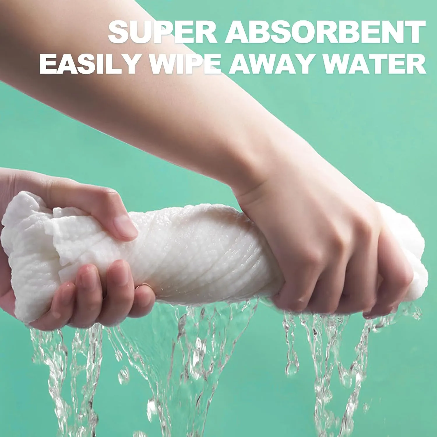 Disposable Large Luxury Towels, 100 PCS Super Absorbent Hair Drying Towel, Eco-Friendly Disposable Bath Towel, Salon & Spa Towels for Hair, Face Body Use White 31.5" x 16"
