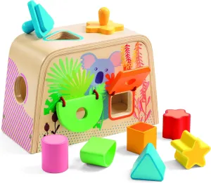 DJECO Early Learning Multi Boita Shape Sorter - Cute Shape Toys for Toddlers - Fun & Creative Activity for Family & Friends - Shape Sorting Box for Children 18  Months Girls & Boys