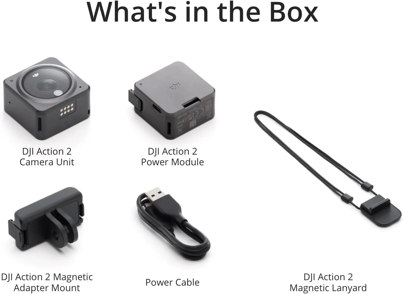 DJI Action 2 Power Combo (32GB) WITHOUT Magnetic Protective Case, Action Camera with Extended Battery Module, 155° FOV, Magnetic Attachments, Stabilization Technology, Waterproof Camera Ideal