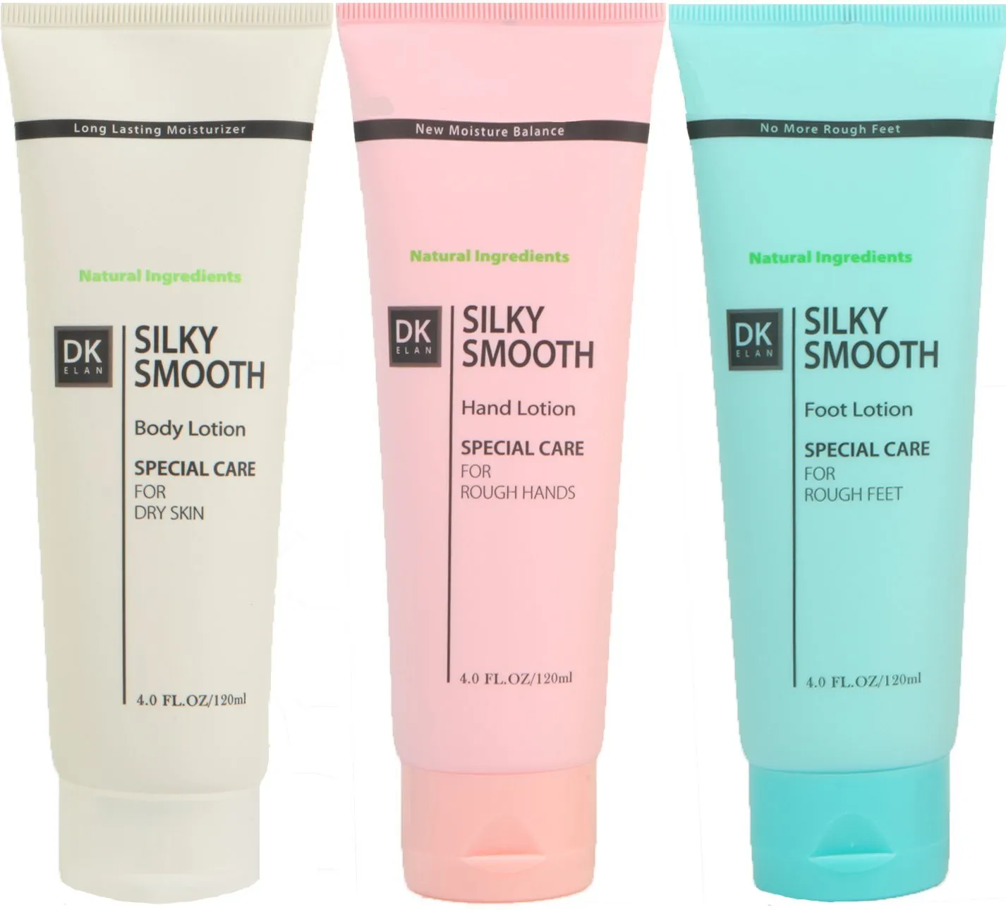 DK ELAN Silky Smooth Special Set (Body-Hand-Foot) for Dry, Rough, Itchy, Scaly, Cracked Skin
