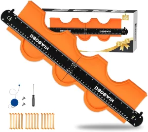 dodowin Connectable Contour Gauge 20inch, Fathers Day Gifts for Men Dad Husband Him, Super Gauge Outline Shape Tool, Birthday anniversary Boyfriend Gifts Ideas, Woodworking Tools