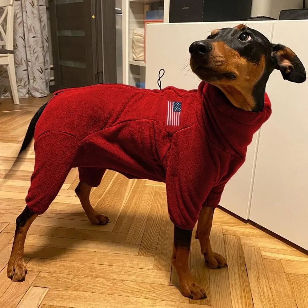 Dog Coat Dog Jackets Polar Fleece Pet Windproof Dog Sweater Pets Apparel Warm Fleece Padded Winter Dogs Coats Puppy Small Medium Large Dog Clothes for Dog red M