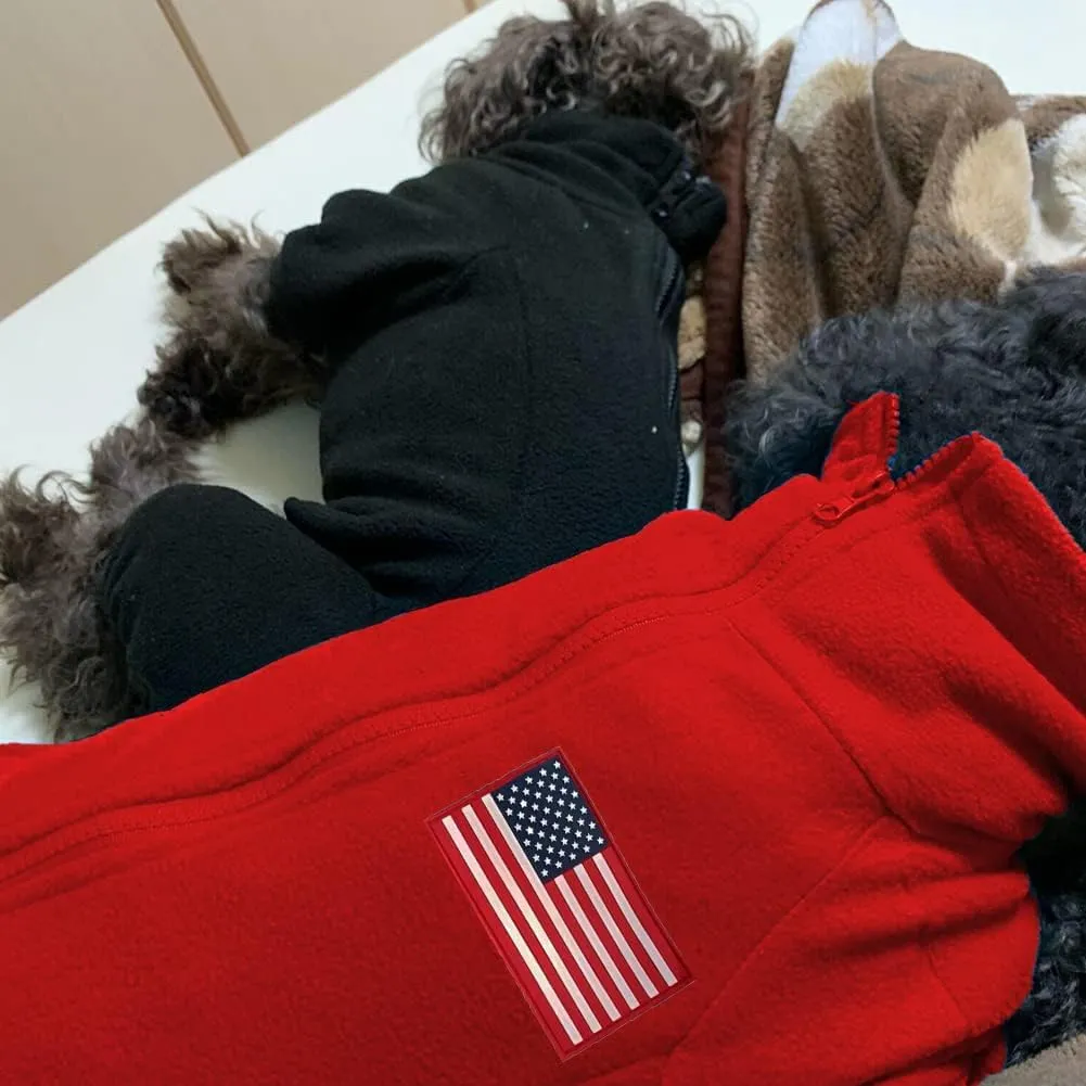Dog Coat Dog Jackets Polar Fleece Pet Windproof Dog Sweater Pets Apparel Warm Fleece Padded Winter Dogs Coats Puppy Small Medium Large Dog Clothes for Dog red M