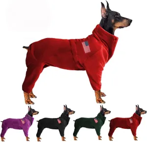Dog Coat Dog Jackets Polar Fleece Pet Windproof Dog Sweater Pets Apparel Warm Fleece Padded Winter Dogs Coats Puppy Small Medium Large Dog Clothes for Dog red M