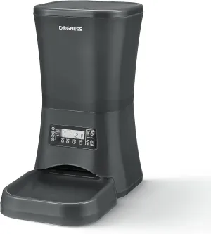DOGNESS 9L Dog Feeders for Large Dogs, Automatic Dog Feeder with Timer Extra Large, Programmable Auto Pet Food Dispenser Feeder, Portion Control, Voice Recording, Battery and Plug-in Power (Black)