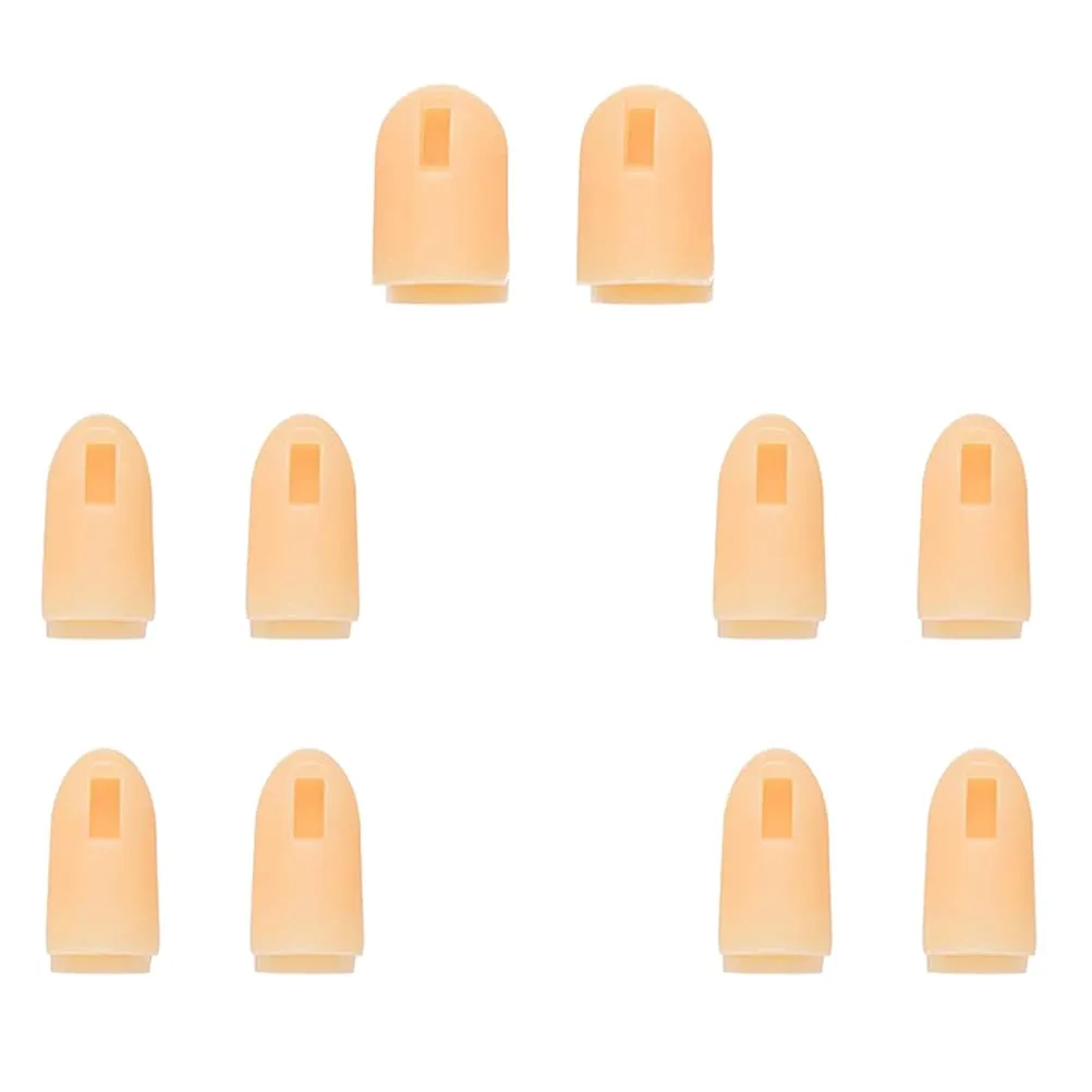 DOITOOL 10pcs Finger Covers for Manicure Artificial Finger Protectors for Nail Art Reusable Nail Art Finger Covers Manicure Finger Replacement for Safe Nail Polish Application