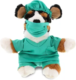 DolliBu Bernese Dog Doctor Plush Toy - Super Soft Bernese Dog Doctor Stuffed Animal Dress Up with Cute Uniform and Cap Outfit - Gift for Doctor, Nurse, Surgeon, Dentist - 8 Inch