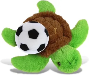 DolliBu Big Eye Sea Turtle Stuffed Animal with Soccer Ball Plush - Huggable Turtle Adorable Playtime Plush Toy, Cute Ocean Life Gift, Super Soft Stuffed Doll Animal Toy for Kids, Adults - 8.75Inches