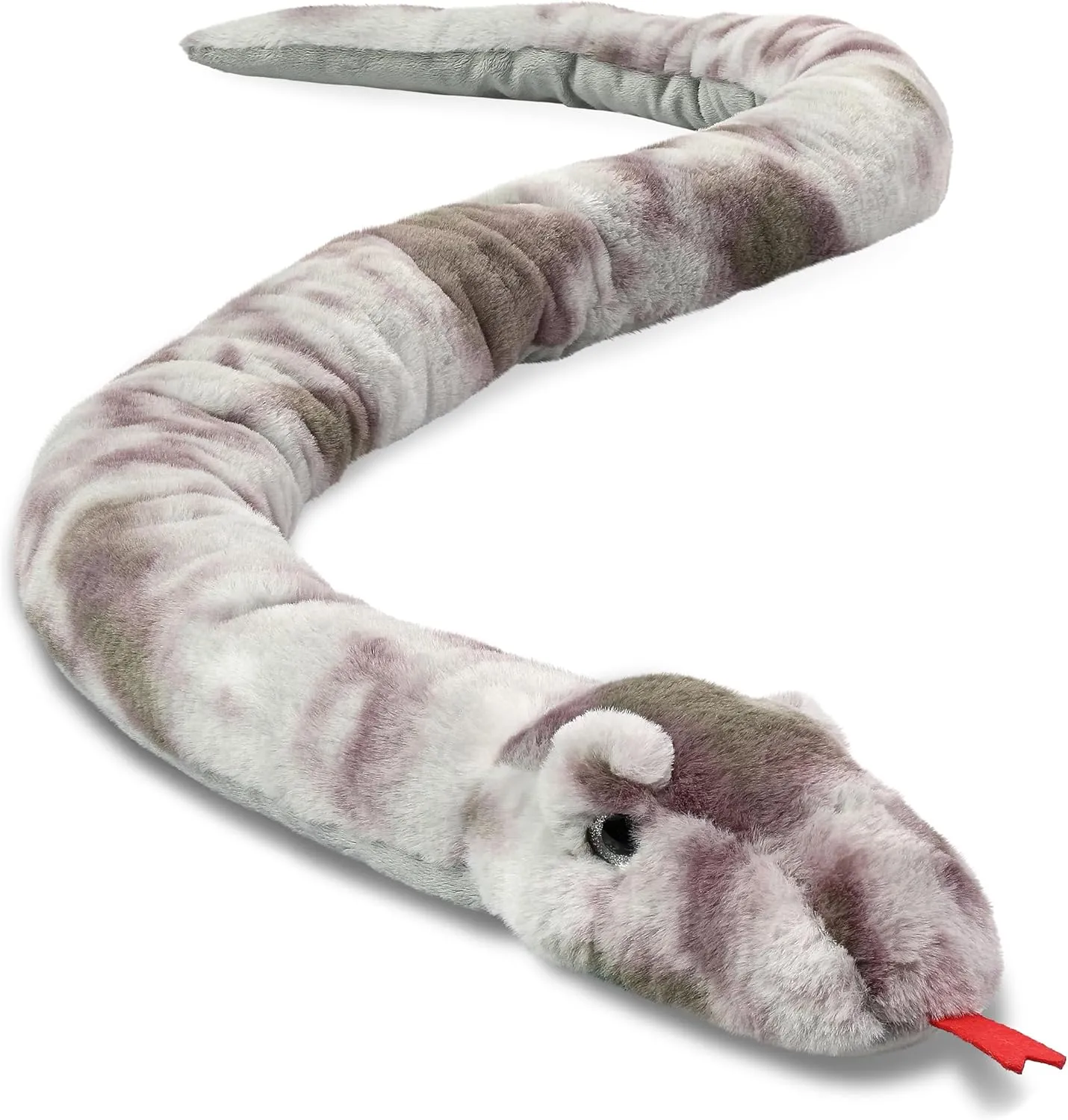 DolliBu Grey Tie-Dye Snake Stuffed Animal - Huggable Snake Plush, Adorable Playtime Plush Toy, Cute Wildlife Animal Cuddle Gifts, Super Soft Plush Doll Animal Toy for Kids and Adults - 60 Inches