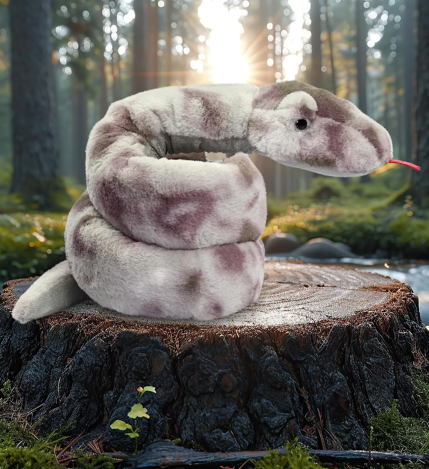 DolliBu Grey Tie-Dye Snake Stuffed Animal - Huggable Snake Plush, Adorable Playtime Plush Toy, Cute Wildlife Animal Cuddle Gifts, Super Soft Plush Doll Animal Toy for Kids and Adults - 60 Inches