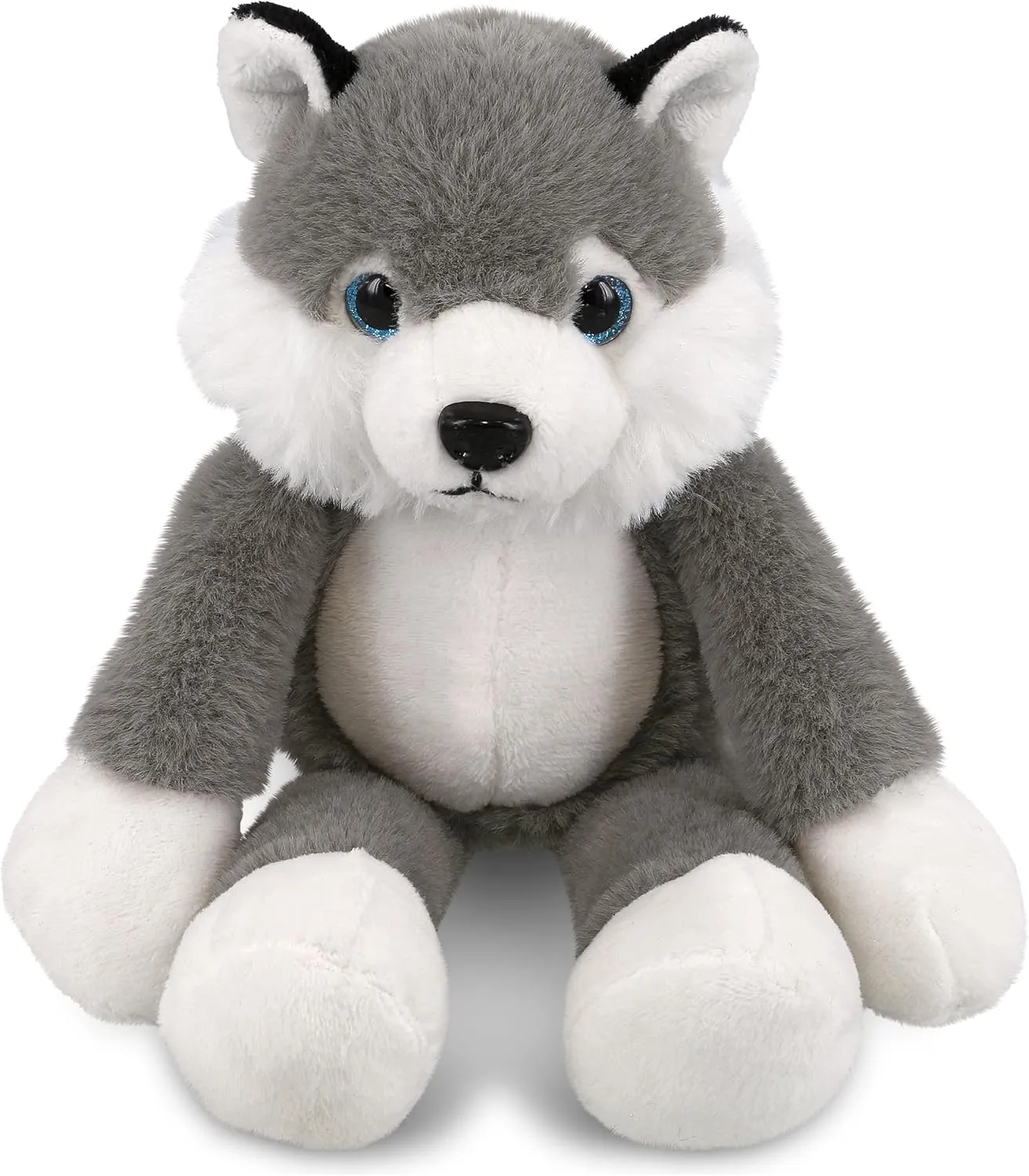 DolliBu Plush Husky Stuffed Animal - Soft Huggable Long Leg Husky, Adorable Playtime Plush Toy, Cute Pet Dog Cuddle Gift for Kids and Adult - 10.5 Inches