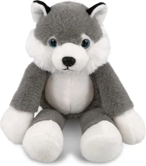 DolliBu Plush Husky Stuffed Animal - Soft Huggable Long Leg Husky, Adorable Playtime Plush Toy, Cute Pet Dog Cuddle Gift for Kids and Adult - 10.5 Inches