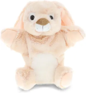 DolliBu Rabbit Plush Hand Puppet For Kids - Soft Plush Stuffed Animal Hand Puppet Toy for Puppet Show Games & Puppet Theaters for Kids Adult's Cute Puppets Educational Toy to Teach Children & Toddlers
