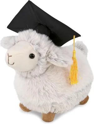 DolliBu Sheep Graduation Plush Toy - Soft Huggable Graduation Stuffed Animal Dress Up with Graduation Cap with Tassel Outfit with Personalization - 11.5 Inches