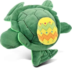 DolliBu Super Soft Sea Turtle with Yellow Easter Egg Plush and Name Personalization - Cute Stuffed Animals for Easter Basket, Easter Egg Stuffed Animal Spring Toys for Girls, Boy, Baby - 6 Inches