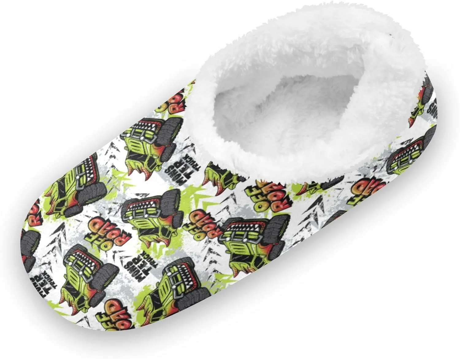 Dragon Monster Truck Car Boys Girls House Slippers Toddler Home Shoes Winter Indoor Shoes XS