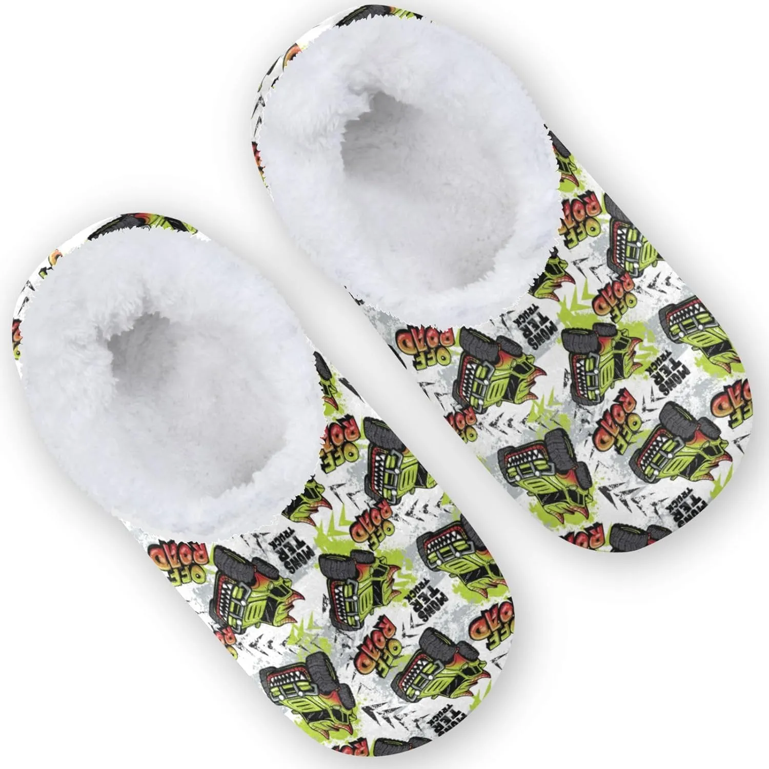 Dragon Monster Truck Car Boys Girls House Slippers Toddler Home Shoes Winter Indoor Shoes XS